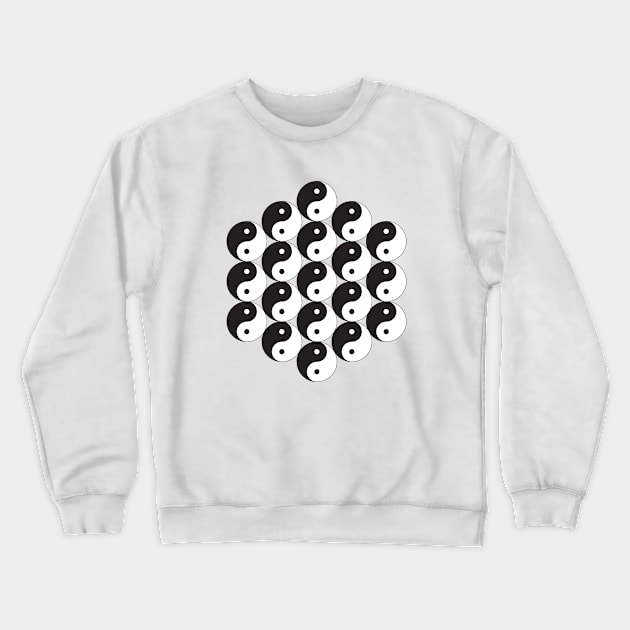 Yin and Yang symbol hexagon Crewneck Sweatshirt by kallyfactory